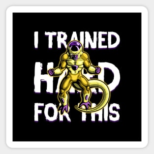 Anime Inspired Alien Warrior Gym Workout Training Meme Sticker